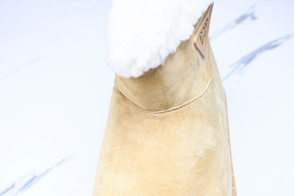 Prada Suede Booties 'Beige' - Image 11