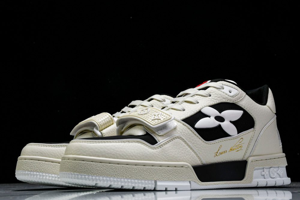 Louis Vuittоп Trainer Low Velcro Strap 'Black White' - Image 2