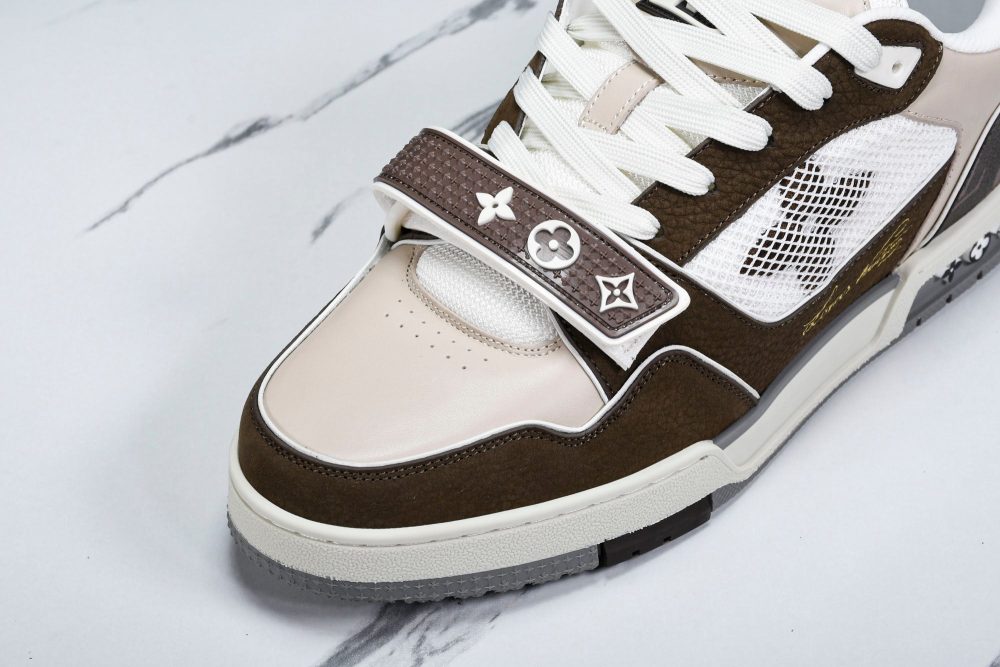 Louis Vuittоп Trainer Low Velcro Strap 'Mocha' - Image 9