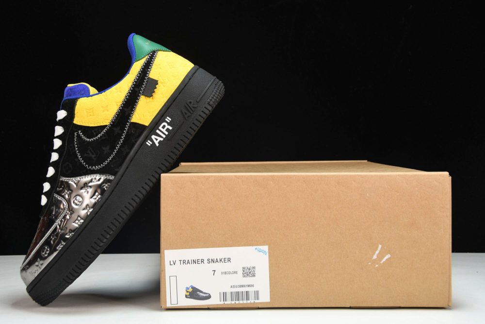 Louis Vuittоп x AF1 by Virgil Abloh 'Metallic Silver' - Image 29