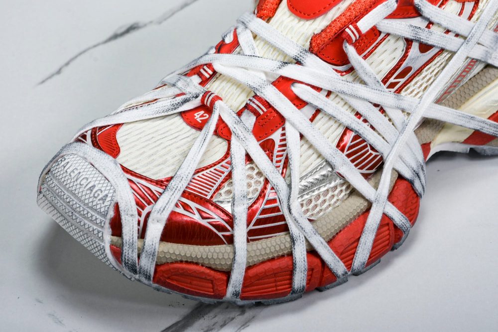 3XL Sneaker Extreme Lace 'White Orange' - Image 9