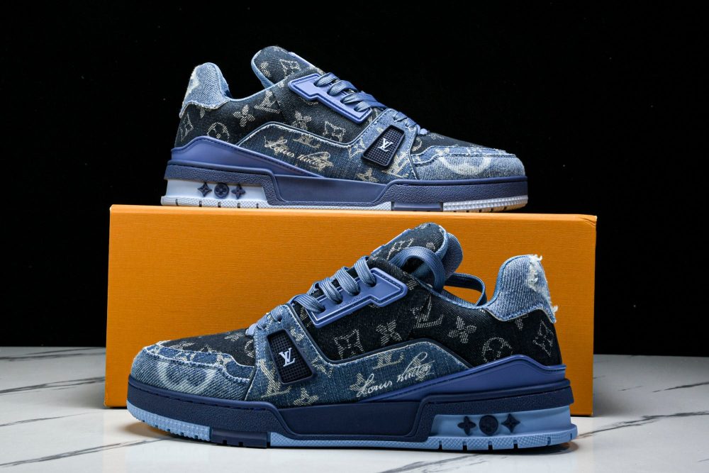 Louis Vuittоп Trainer Low 'Blue Denim Monogram Textile' - Image 18