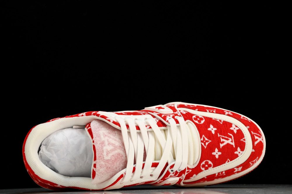 Louis Vuittоп Trainer Low 'Red Monogram Textile' - Image 4