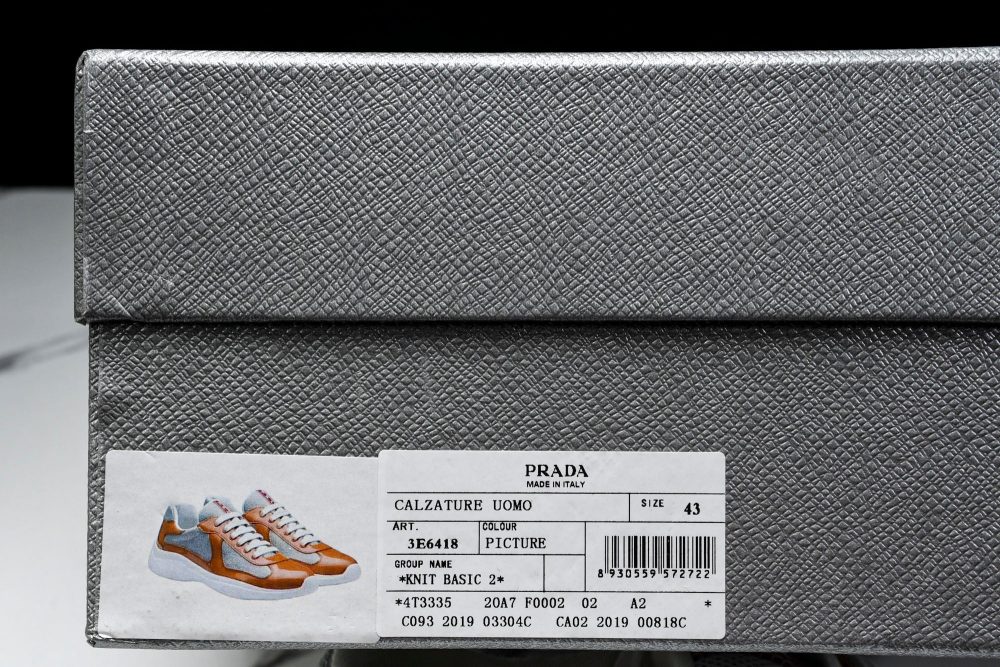 Prada America's Cup Sneaker 'Orange Silver' - Image 26