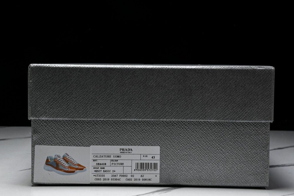Prada America's Cup Sneaker 'Orange Silver' - Image 24