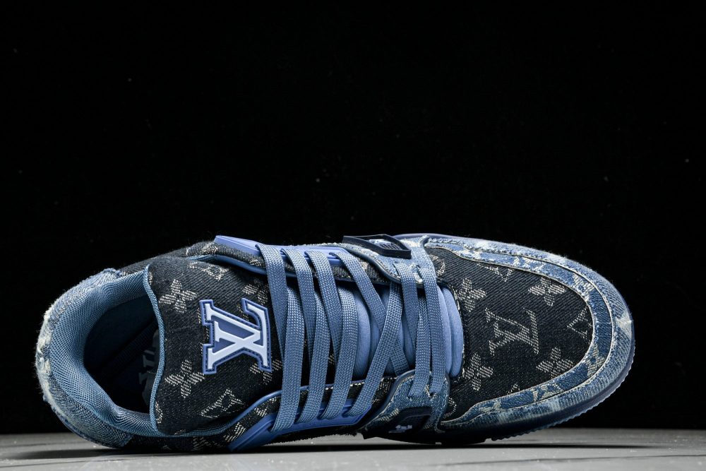 Louis Vuittоп Trainer Low 'Blue Denim Monogram Textile' - Image 4