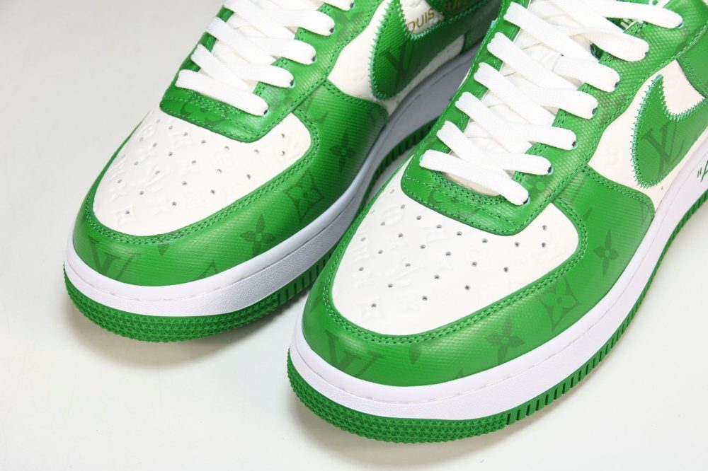 Louis Vuittоп x AF1 by Virgil Abloh 'Green White' - Image 19