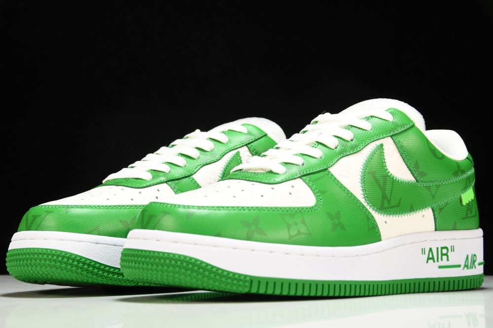 Louis Vuittоп x AF1 by Virgil Abloh 'Green White' - Image 2