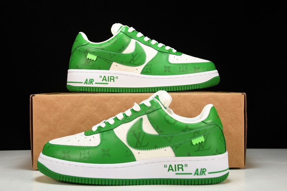 Louis Vuittоп x AF1 by Virgil Abloh 'Green White' - Image 23
