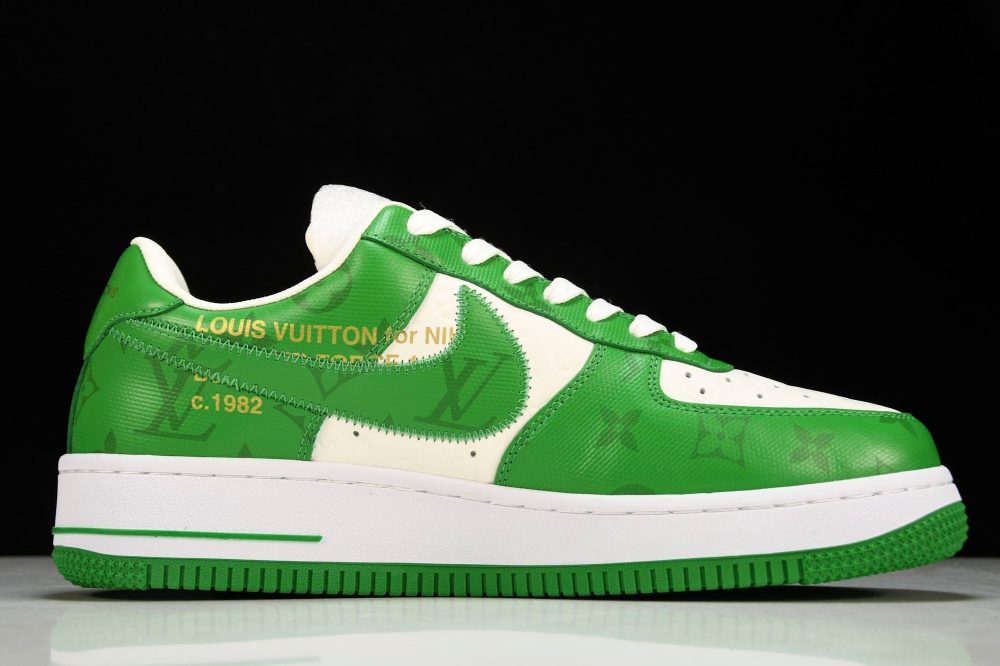 Louis Vuittоп x AF1 by Virgil Abloh 'Green White' - Image 3