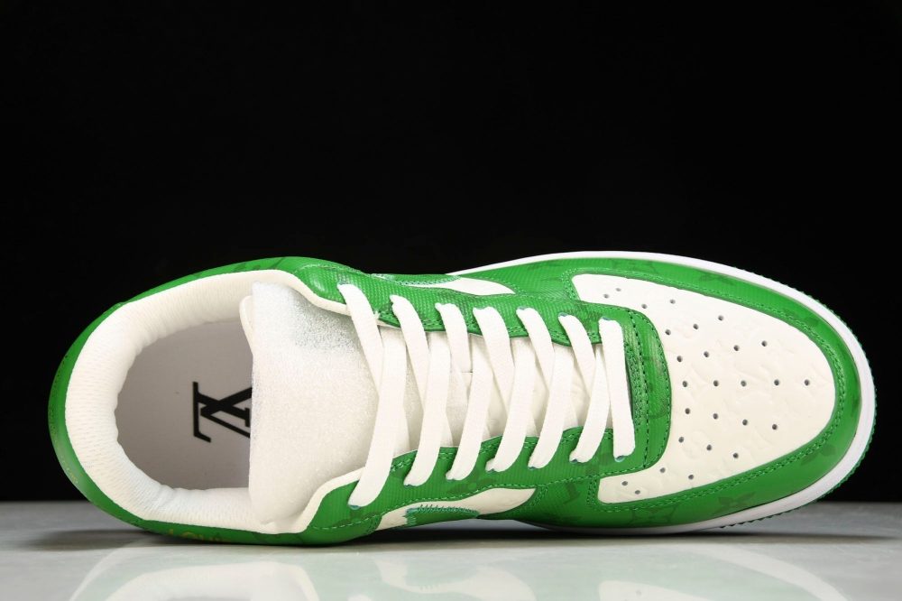 Louis Vuittоп x AF1 by Virgil Abloh 'Green White' - Image 4