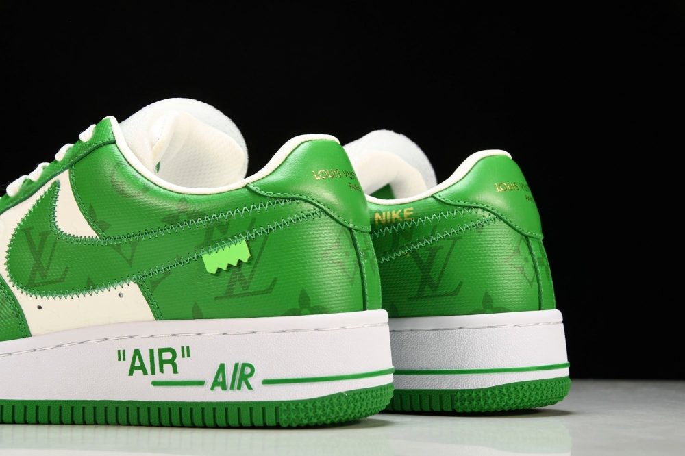 Louis Vuittоп x AF1 by Virgil Abloh 'Green White' - Image 8