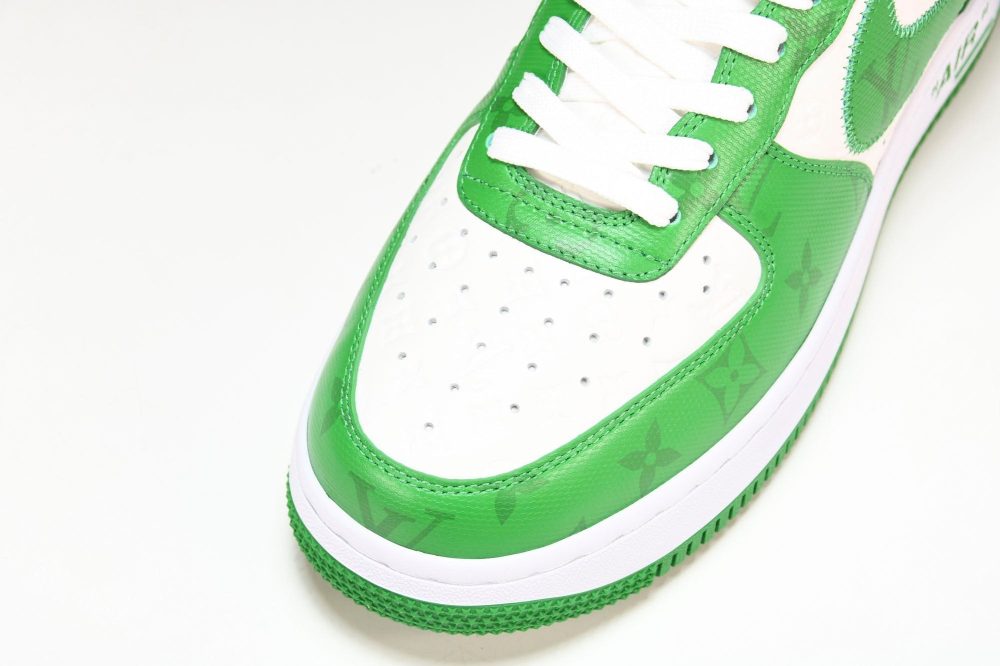 Louis Vuittоп x AF1 by Virgil Abloh 'Green White' - Image 9