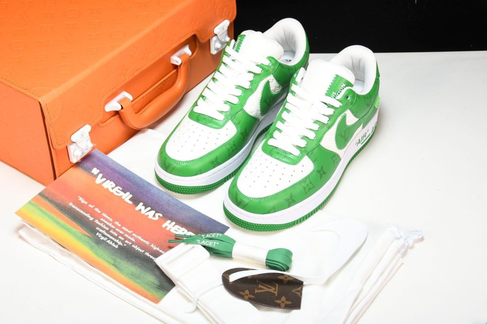 Louis Vuittоп x AF1 by Virgil Abloh 'Green' (With Special Case) - Image 21