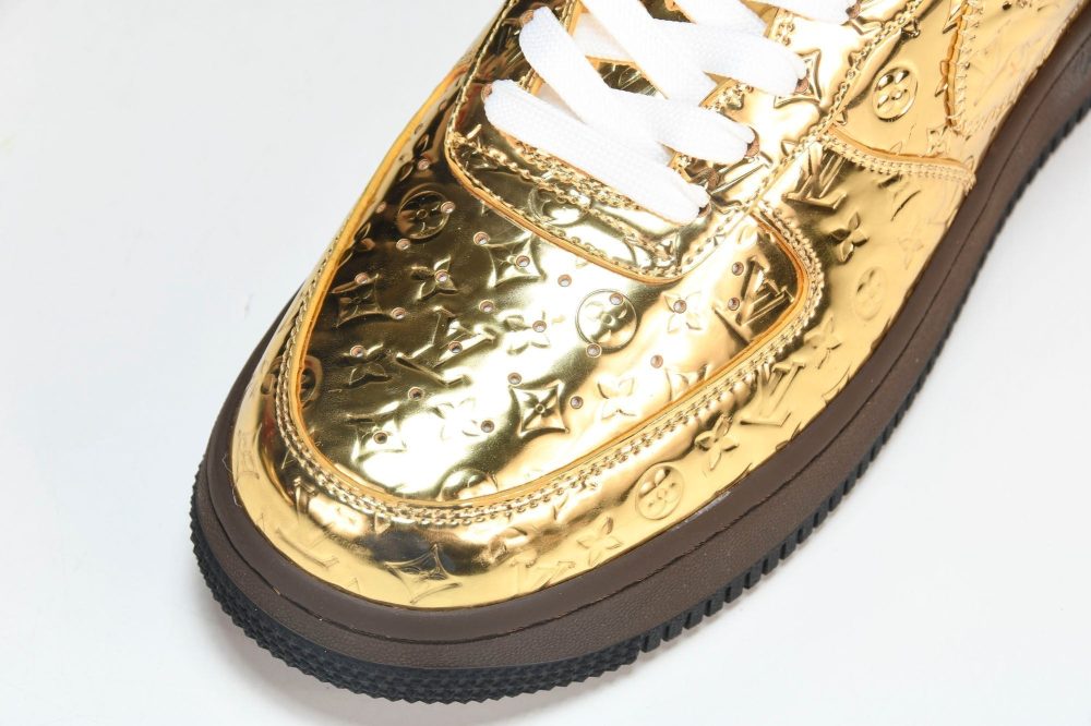 Louis Vuittоп x AF1 by Virgil Abloh 'Metallic Gold' - Image 10