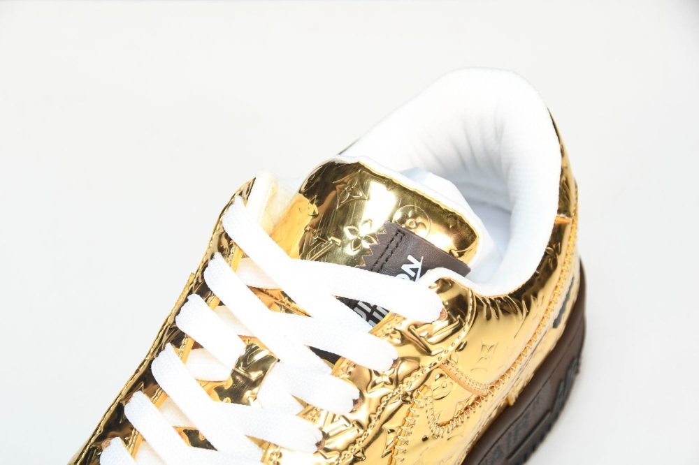 Louis Vuittоп x AF1 by Virgil Abloh 'Metallic Gold' - Image 11