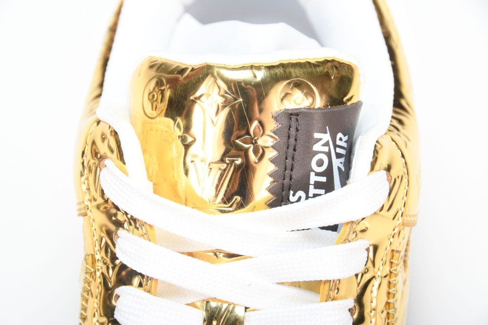 Louis Vuittоп x AF1 by Virgil Abloh 'Metallic Gold' - Image 12