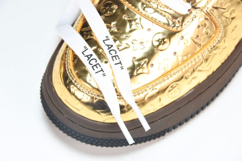 Louis Vuittоп x AF1 by Virgil Abloh 'Metallic Gold' - Image 15