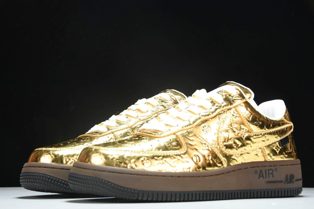 Louis Vuittоп x AF1 by Virgil Abloh 'Metallic Gold' - Image 2