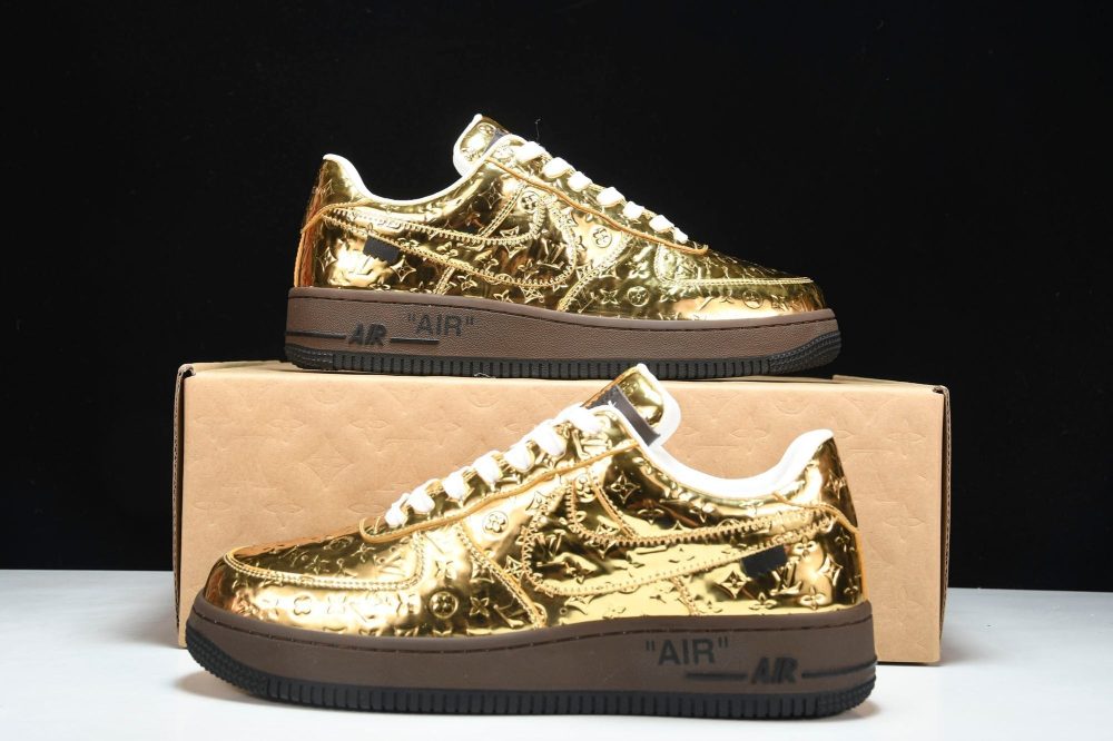 Louis Vuittоп x AF1 by Virgil Abloh 'Metallic Gold' - Image 20