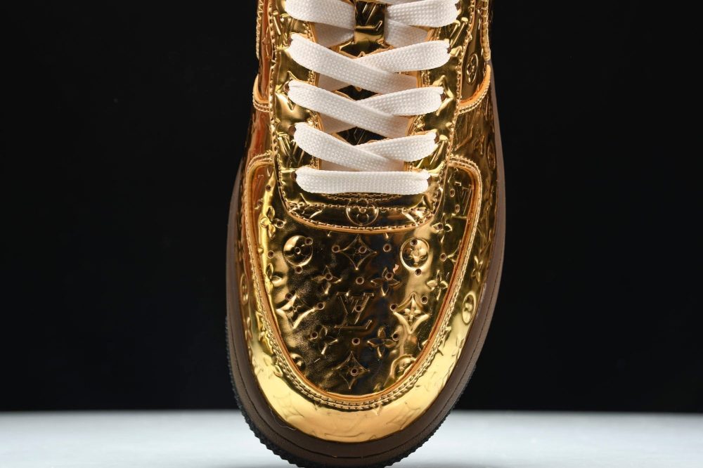 Louis Vuittоп x AF1 by Virgil Abloh 'Metallic Gold' - Image 6