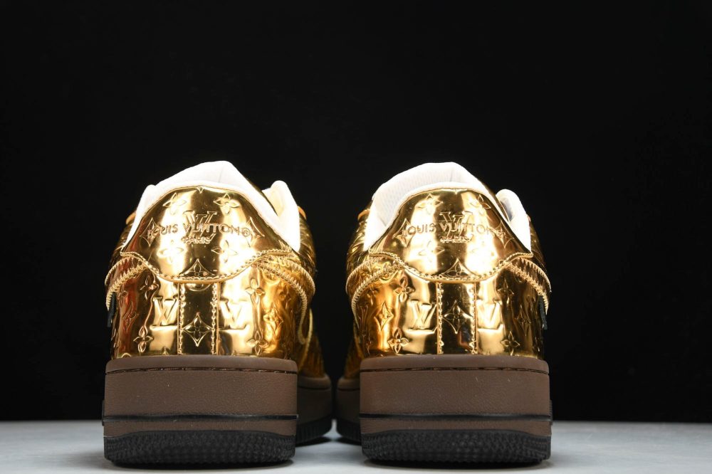 Louis Vuittоп x AF1 by Virgil Abloh 'Metallic Gold' - Image 7