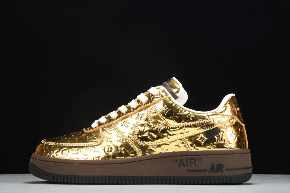 Louis Vuittоп x AF1 by Virgil Abloh 'Metallic Gold' (With Special Case)