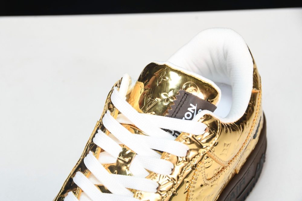Louis Vuittоп x AF1 by Virgil Abloh 'Metallic Gold' (With Special Case) - Image 11