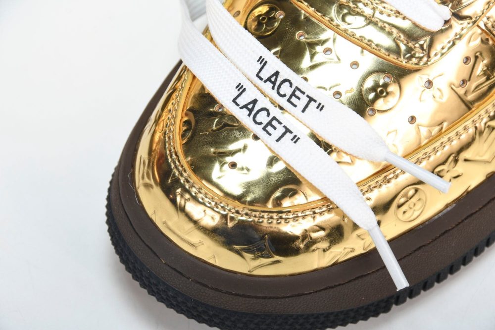 Louis Vuittоп x AF1 by Virgil Abloh 'Metallic Gold' (With Special Case) - Image 13