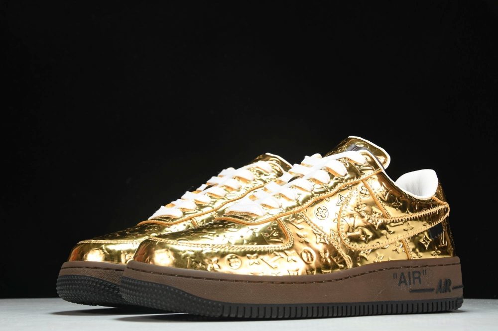 Louis Vuittоп x AF1 by Virgil Abloh 'Metallic Gold' (With Special Case) - Image 2
