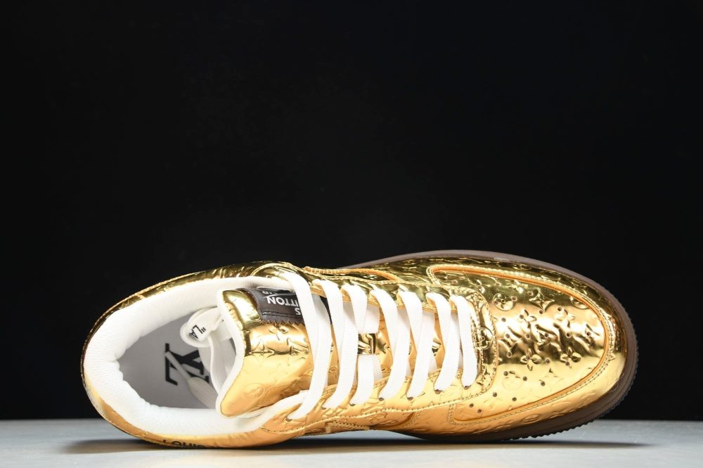 Louis Vuittоп x AF1 by Virgil Abloh 'Metallic Gold' (With Special Case) - Image 4