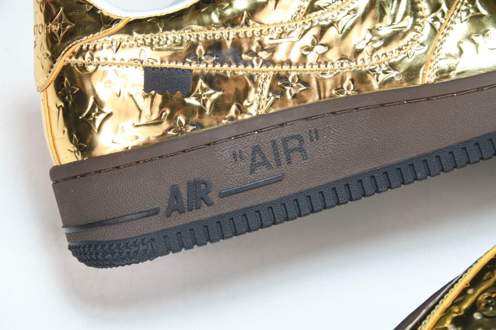 Louis Vuittоп x AF1 by Virgil Abloh 'Metallic Gold' (With Special Case) - Image 8