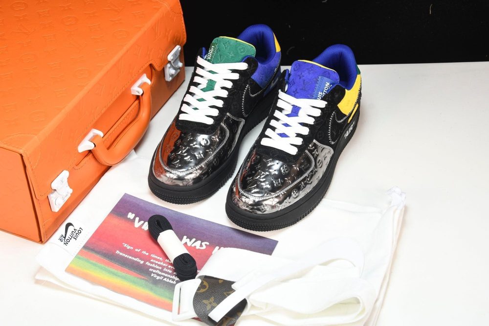 Louis Vuittоп x AF1 by Virgil Abloh 'Metallic Silver' (With Special Case) - Image 19