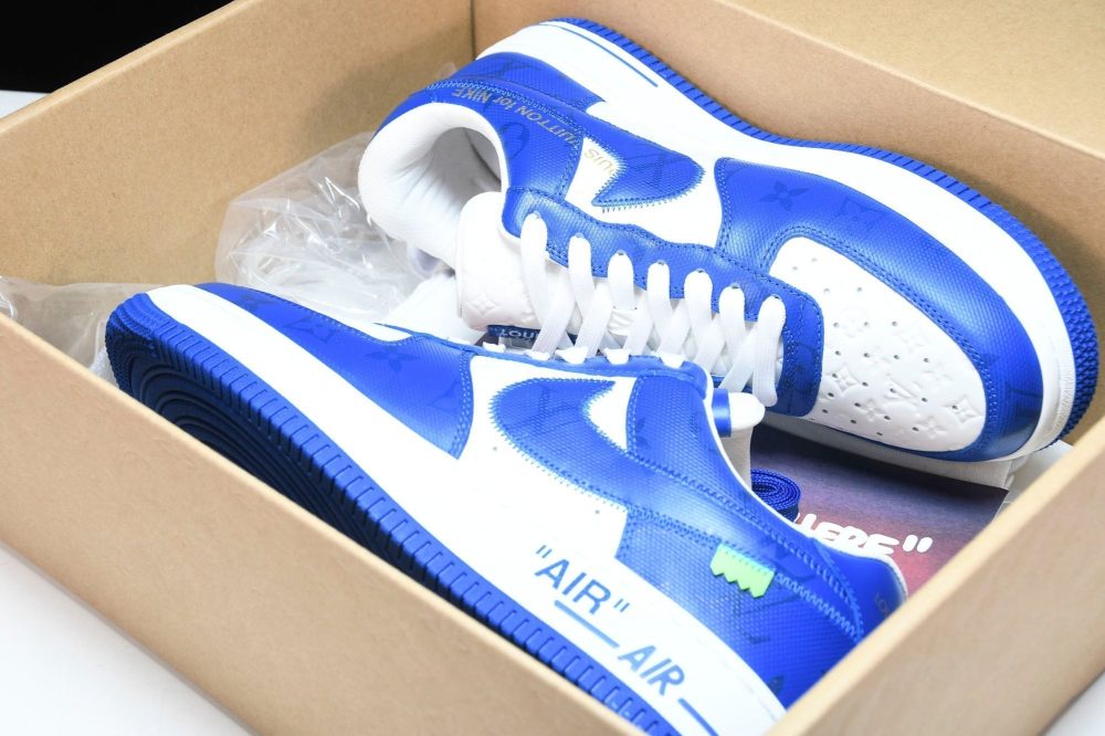 Louis Vuittоп x AF1 by Virgil Abloh 'Blue White' - Image 21