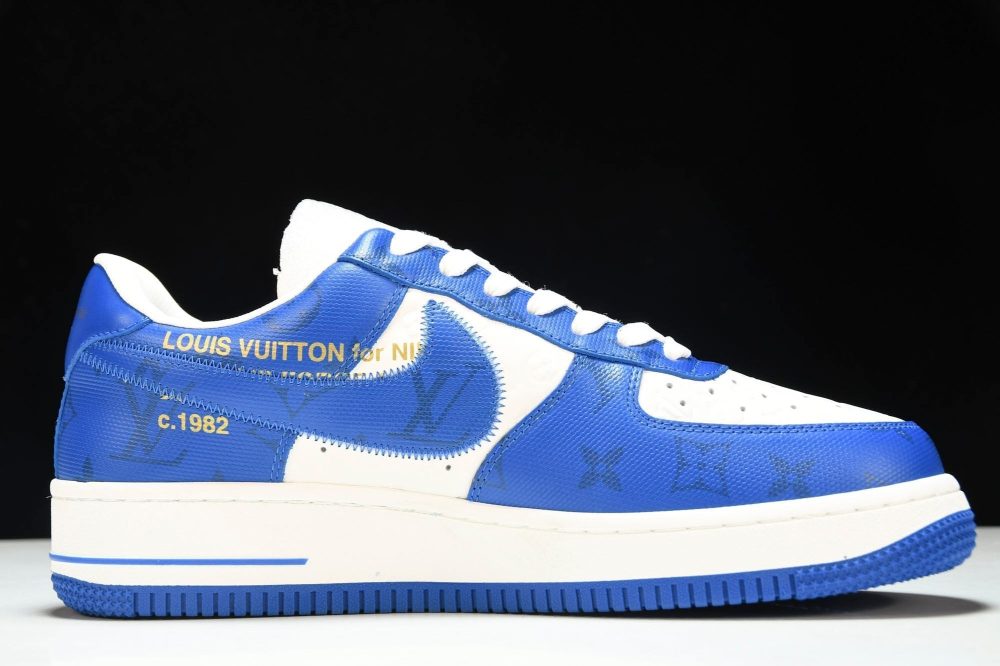 Louis Vuittоп x AF1 by Virgil Abloh 'Blue White' - Image 3