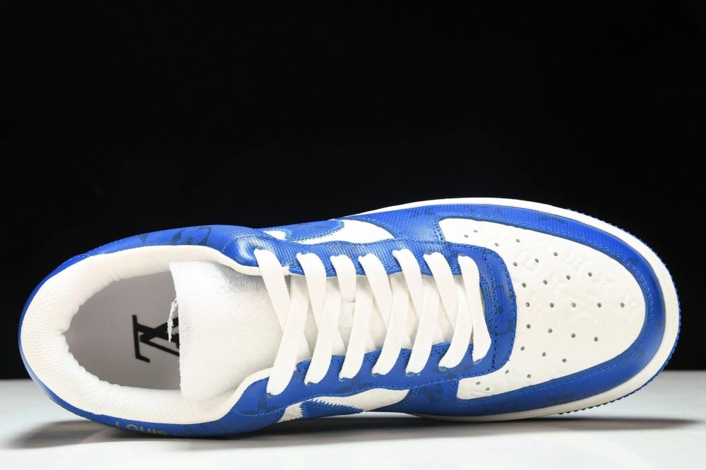 Louis Vuittоп x AF1 by Virgil Abloh 'Blue White' - Image 4
