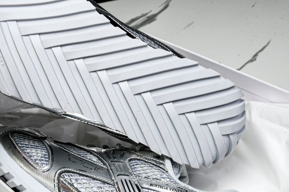 Вottega Veneta Orbit Sneaker 'Silver Grey' - Image 18