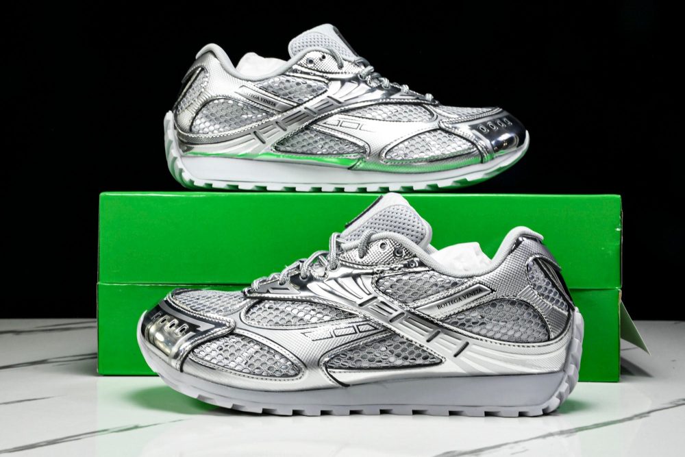 Вottega Veneta Orbit Sneaker 'Silver Grey' - Image 20
