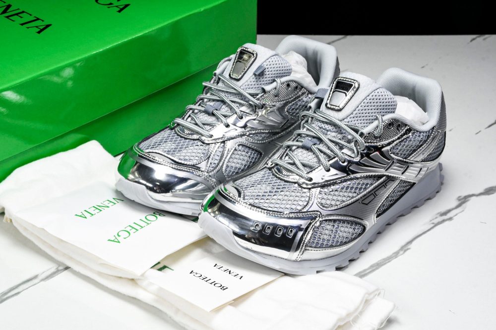 Вottega Veneta Orbit Sneaker 'Silver Grey' - Image 21