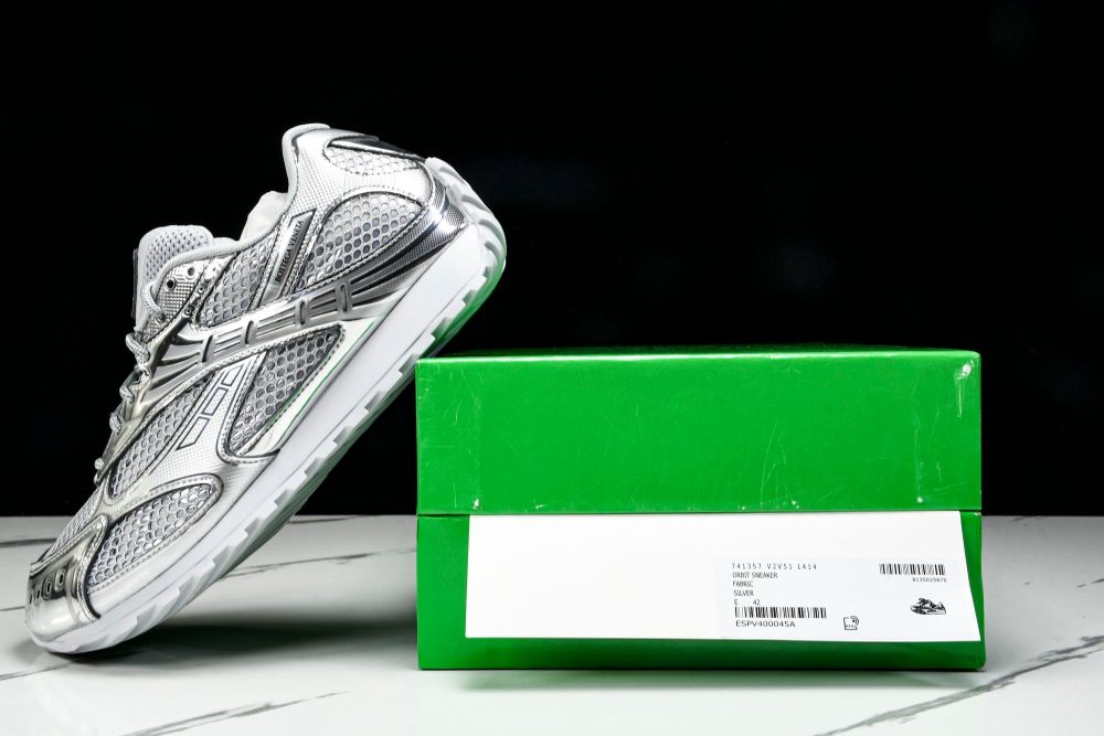 Вottega Veneta Orbit Sneaker 'Silver Grey' - Image 25