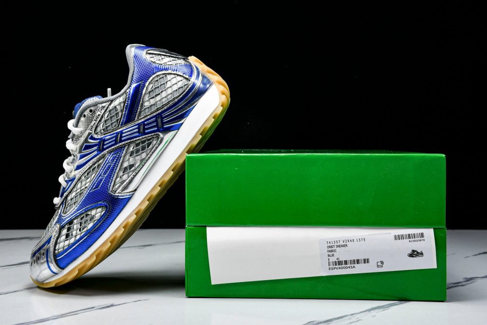 Вottega Veneta Orbit Sneaker 'White Blue' - Image 17