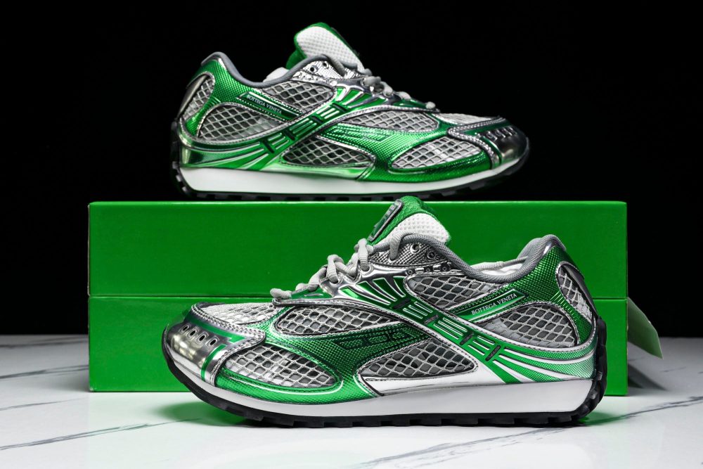 Вottega Veneta Orbit Sneaker 'White Green' - Image 19