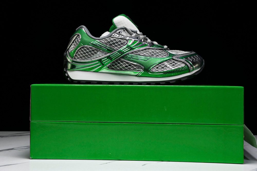 Вottega Veneta Orbit Sneaker 'White Green' - Image 23