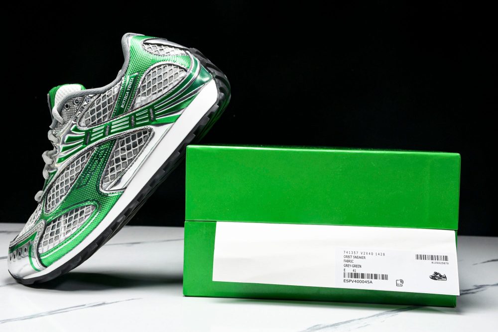 Вottega Veneta Orbit Sneaker 'White Green' - Image 24