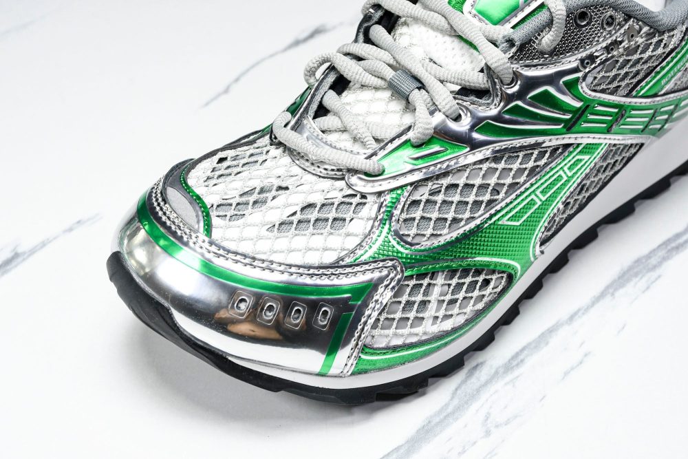 Вottega Veneta Orbit Sneaker 'White Green' - Image 11
