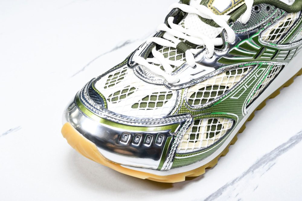 Вottega Veneta Orbit Sneaker 'White Olive' - Image 10