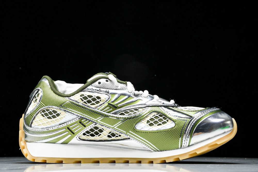 Вottega Veneta Orbit Sneaker 'White Olive' - Image 3
