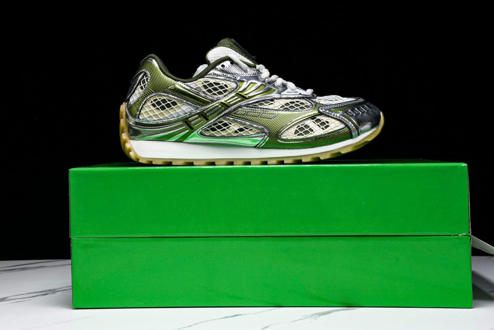 Вottega Veneta Orbit Sneaker 'White Olive' - Image 22