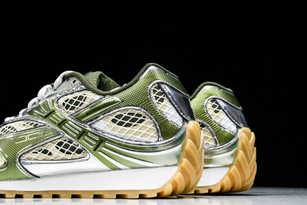 Вottega Veneta Orbit Sneaker 'White Olive' - Image 12