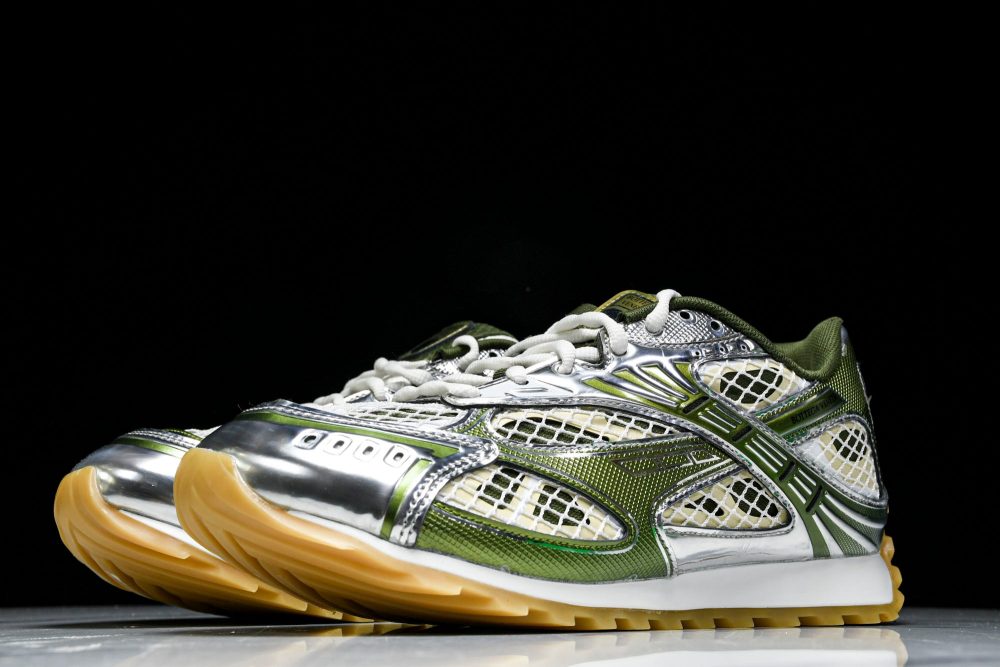 Вottega Veneta Orbit Sneaker 'White Olive' - Image 2
